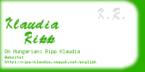klaudia ripp business card